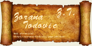 Zorana Todović vizit kartica